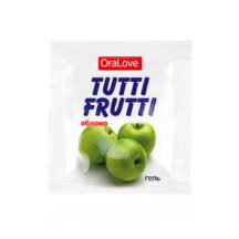Оральная гель-смазка Bioritm Tutti-Frutti OraLove Яблоко на водной основе, 4 мл