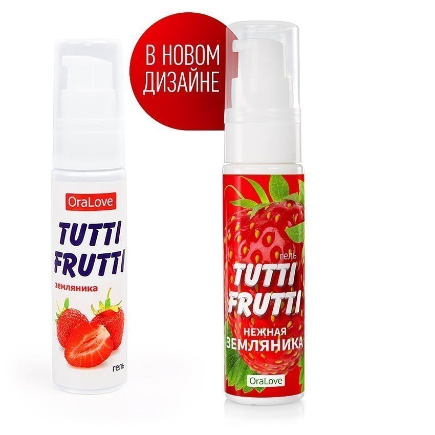 Оральная гель-смазка Bioritm Tutti-Frutti OraLove Земляника на водной основе, 30 мл