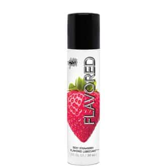 Оральный лубрикант Wet Flavored Клубника, на водной основе, 30 мл
