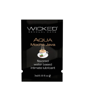 Оральный лубрикант Wicked Aqua Мокка Ява на водной основе, 3 мл