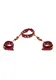 Ошейник с наручниками Taboom Luxury Bondage Essentials D-Ring Collar and Wrist, красный