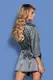 Пеньюар Obsessive Satinia robe Grey, размер L/XL