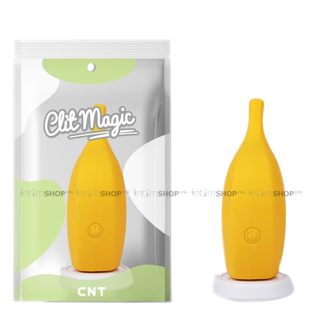 Мини-вибратор CNT Clit Magic Ba-banana, жёлтый - фото 2