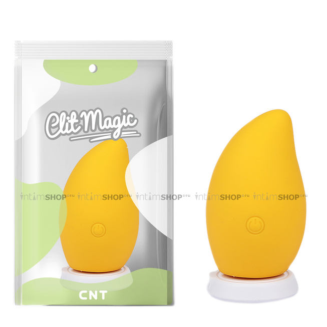 Мини-вибратор CNT Clit Magic Mango-go, жёлтый - фото 2