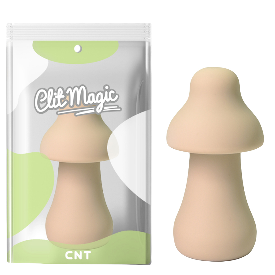 Мини-вибратор CNT Clit Magic Protruding Mushroom, бежевый