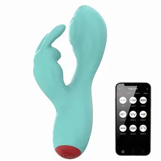 Вибратор-кролик с таппинг-стимуляцией Oninder Cute, бирюзовый
