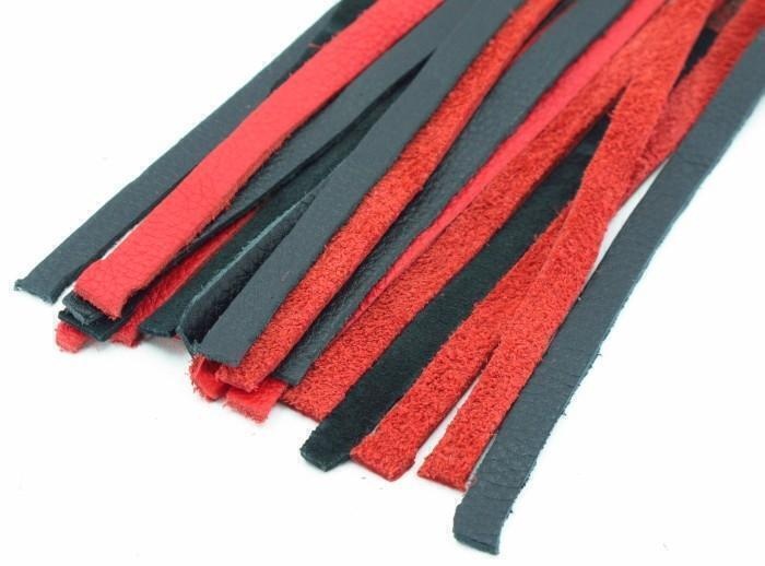 Плеть черно-красная с красной ручкой Турецкие головы