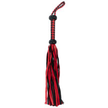 Плеть Джага-Джага с плетеной рукоятью, черно-красная