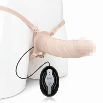 Полый вибрострапон с пультом Mojo Throttle, телесный