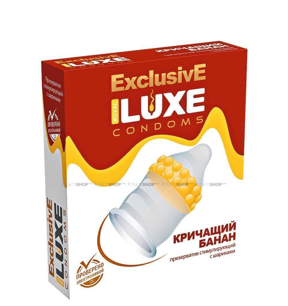 Презерватив Luxe Exclusive Кричащий банан с точками, 1 шт