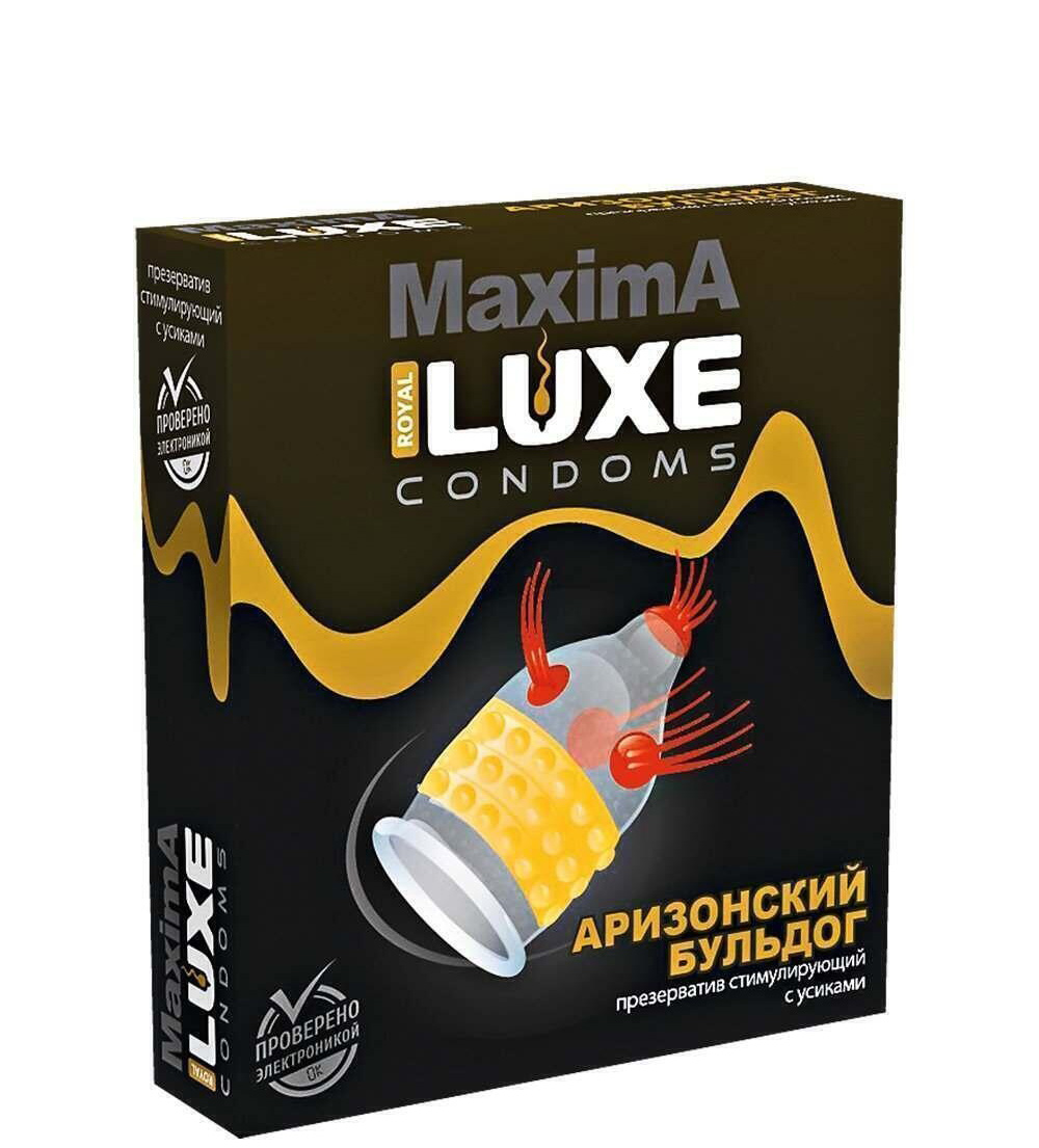 Презерватив Luxe Maxima Аризонский бульдог с усиками и точками, 1 шт