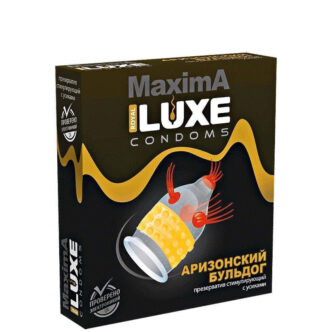 Презерватив Luxe Maxima Аризонский бульдог с усиками и точками, 1 шт