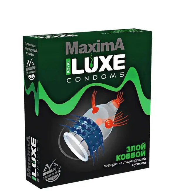Презерватив Luxe Maxima Злой ковбой с усиками, 1 шт