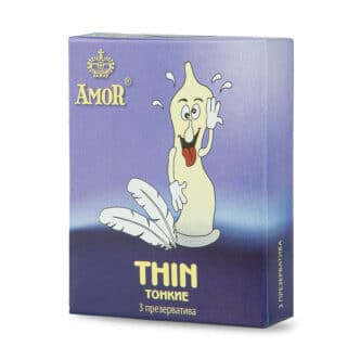 Презервативы супертонкие Amor Яркая Линия Thin, 3 шт