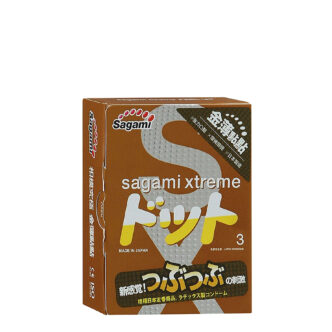 Презервативы анатомической формы Sagami Xtreme Feel Up с точками, 3шт 