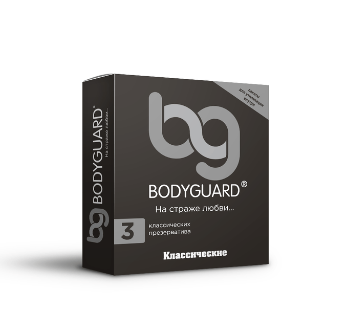 Презервативы Bodyguard, бесцветные, 3 шт
