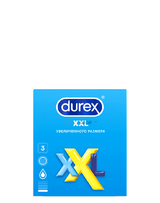 Презервативы Durex Comfort XXL утолщенные, увеличенного размера, 3 шт от IntimShop