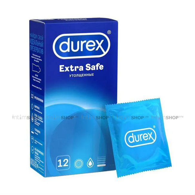 Презервативы Durex Extra Safe утолщенные, 12 шт от IntimShop