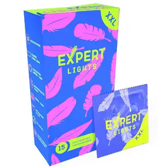 Презервативы ультратонкие увеличенного размера Expert Lights XXL, 15 шт