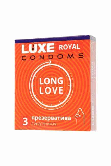 Презервативы Luxe Royal Long Love пролонгирующие, 3 шт от IntimShop