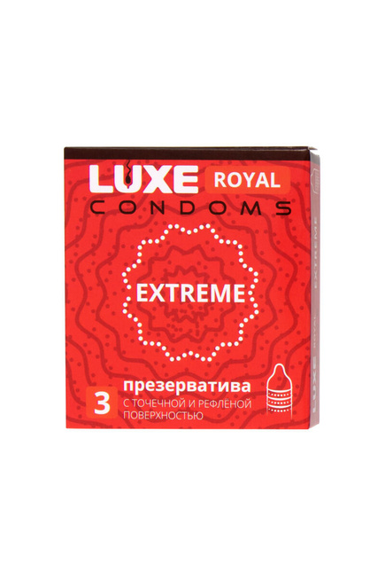 Презервативы Luxe Royal Extreme ребристые, 3 шт от IntimShop