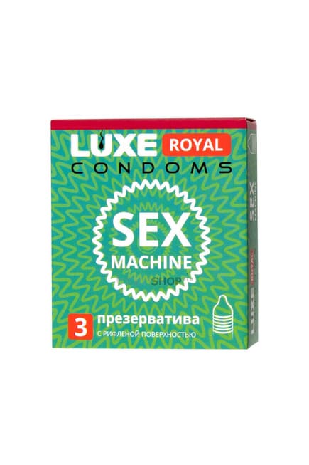 Презервативы Luxe Royal Sex Machine ребристые, 3 шт от IntimShop