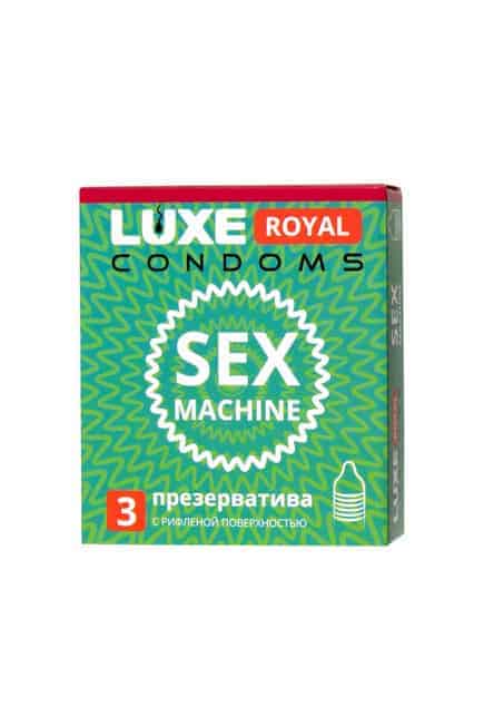 Презервативы Luxe Royal Sex Machine ребристые, 3 шт от IntimShop