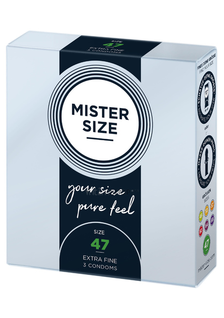 Презервативы Mister Size размер 47 ультратонкие, 3 шт