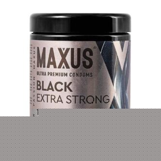 Презервативы особо прочные Maxus Extra Strong, чёрные, 15 шт