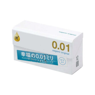 Презервативы полиуретановые с увеличенным количеством смазки Sagami Original 0.01 Extra Lub, 12шт