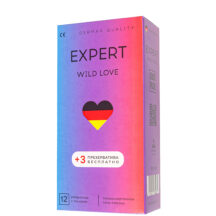 Презервативы ребристые с точками Amor Expert Wild Love, 12 шт + 3 шт