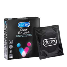 Презервативы рельефные с анестетиком Durex Dual Extase, 3 шт
