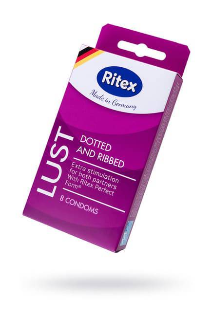 Презервативы Ritex Lust точки и кольца латекс, 8 шт