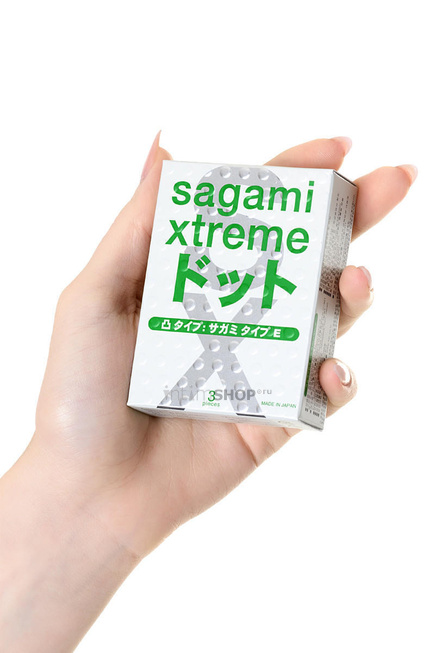 Латексные презервативы с точками Sagami Xtreme Type-E, 3шт от IntimShop