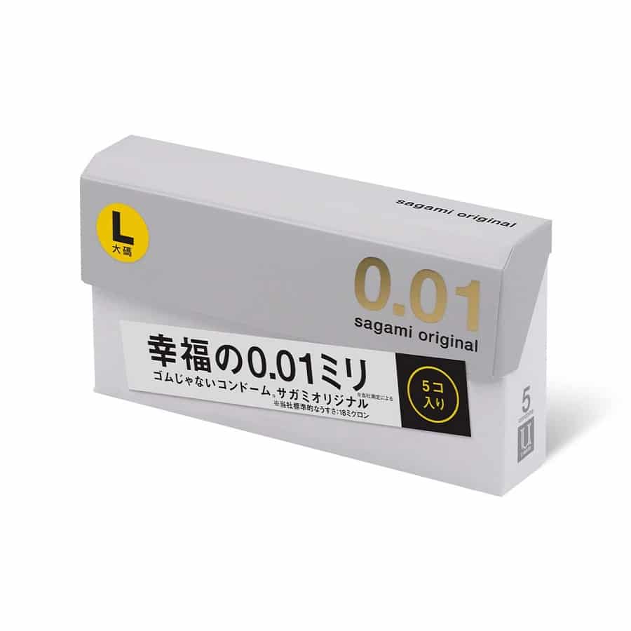 Ультратонкие полиуретановые презервативы Sagami Original 0.01 L-size, 5 шт