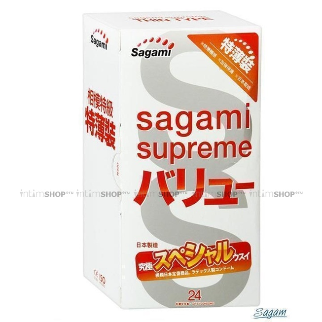 Ультратонкие латексные презервативы Sagami Xtreme Superthin, 24шт - фото 1