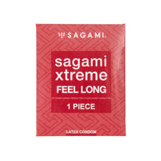 Презервативы ультрапрочные Sagami Xtreme Feel Long с точками, зеленые, 1шт