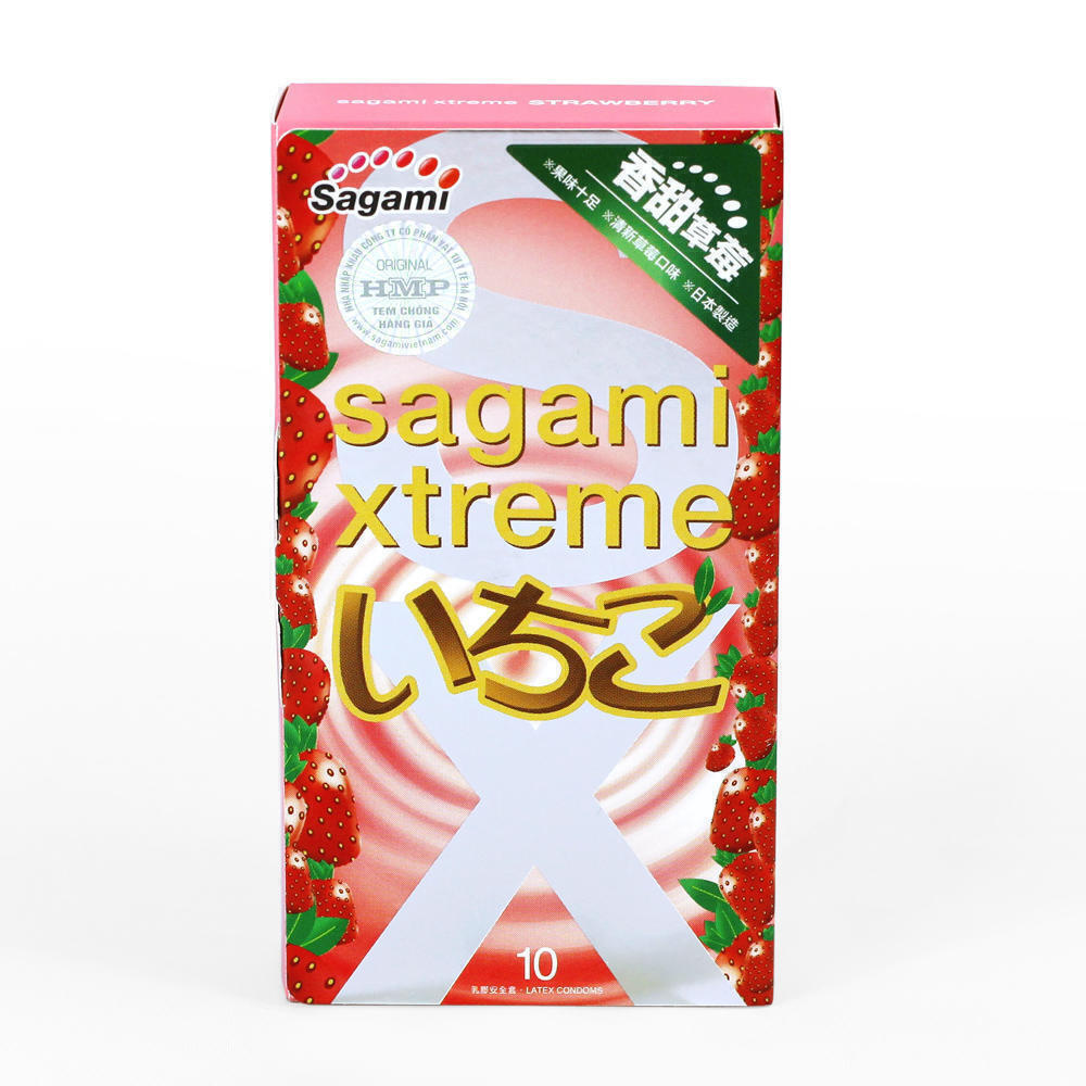 Презервативы Sagami Xtreme Клубника 0.04, 10шт