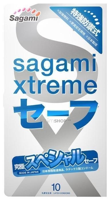 Презервативы с двойным количеством смазки Sagami Xtreme Ultrasafe, 10шт