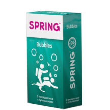 Презервативы рельефные с точками Spring Bubbles, 9 шт