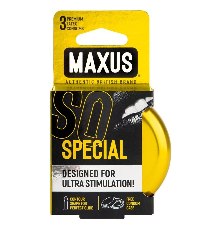 Презервативы точечно-ребристые Maxus Special, 3 шт