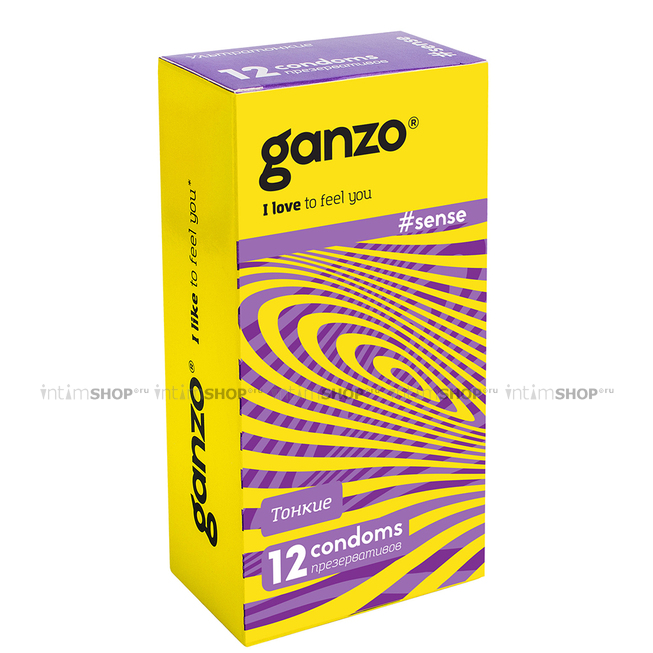 Презервативы тонкие Ganzo Sense 12 шт