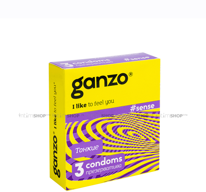 Презервативы тонкие Ganzo Sense 3 шт