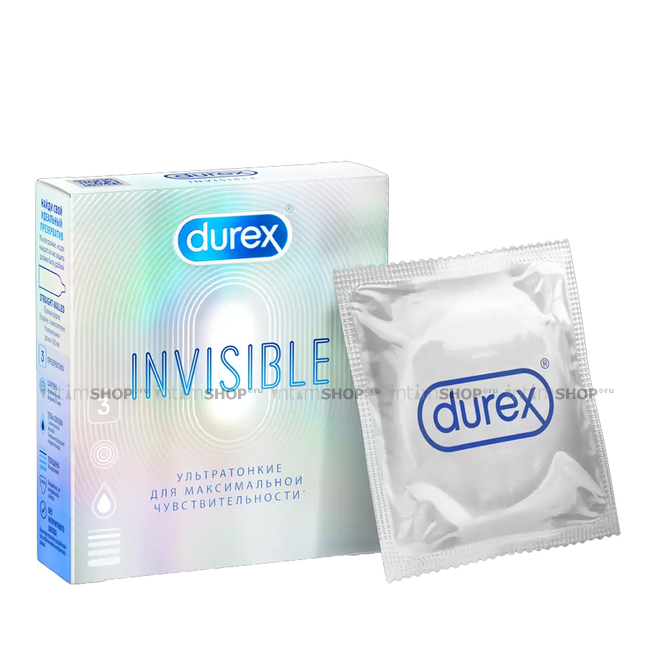 Презервативы Durex Invisible ультратонкие, 3 шт - фото 1