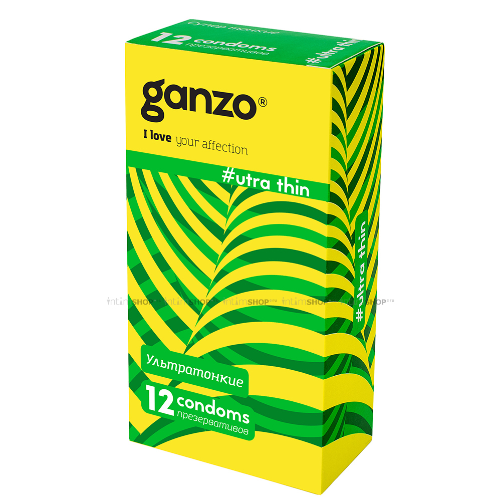 Презервативы ультратонкие Ganzo Ultra Thin, 12 шт
