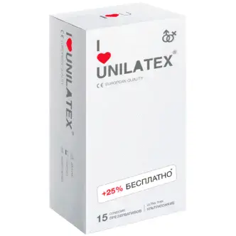 Презервативы ультратонкие Unilatex, 12 шт + 3 шт в подарок
