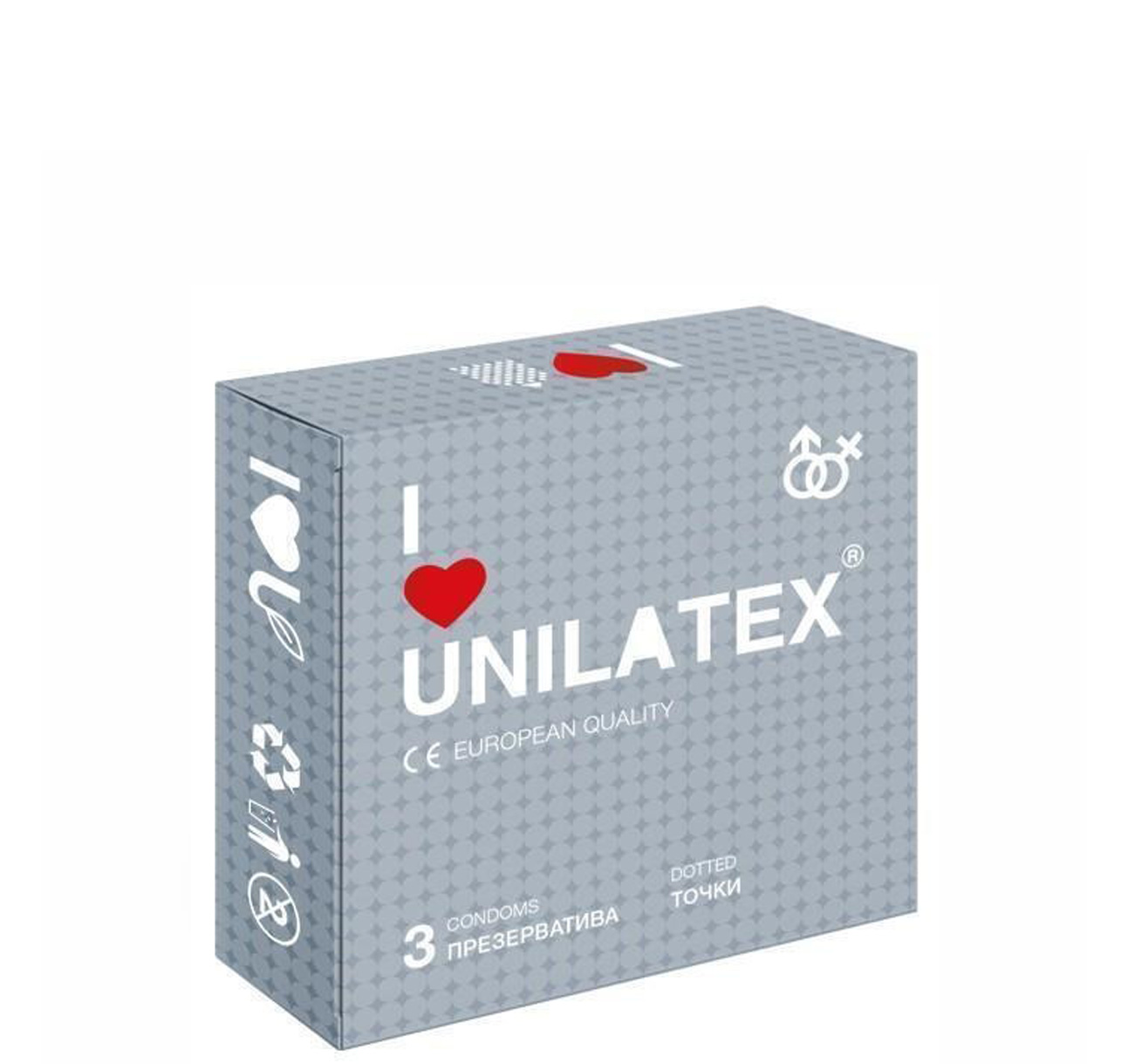 Презервативы рельефные с точками Unilatex, 3 шт