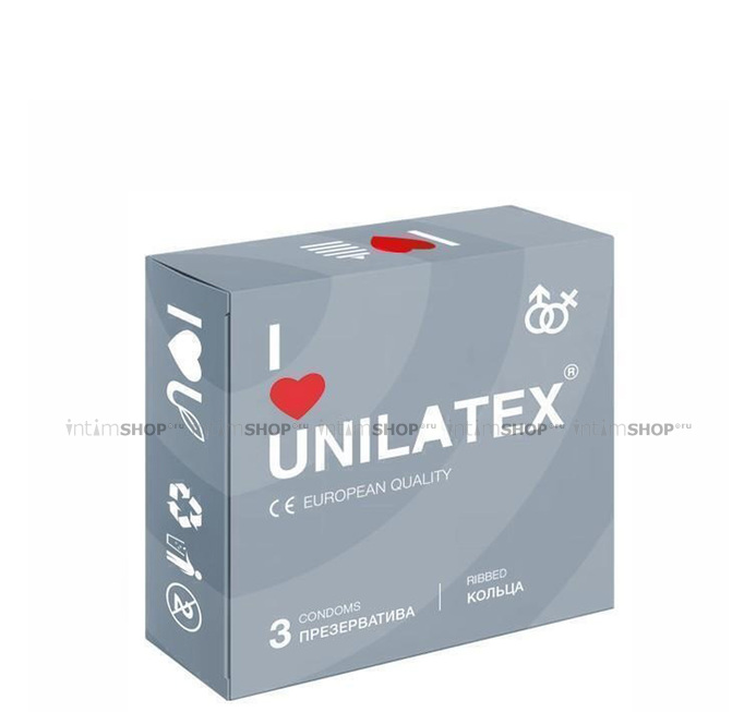 Презервативы Unilatex Ribbed 3 шт.