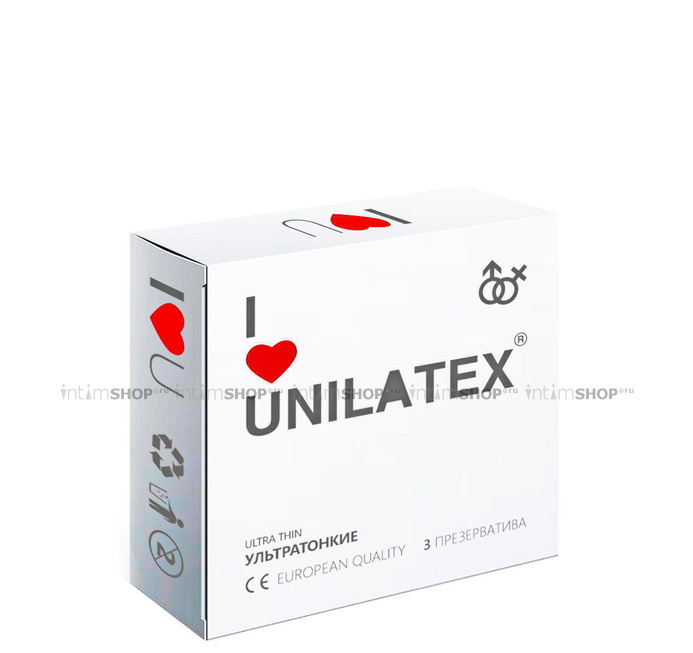 Презервативы ультратонкие Unilatex, 3 шт