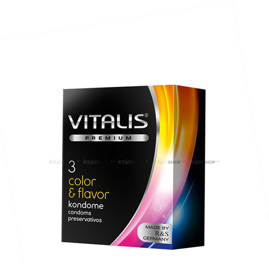 Презервативы цветные ароматизированные Vitalis Premium, 3 шт